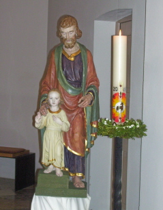Foto der Josefsfigur in St. josef in Günzburg