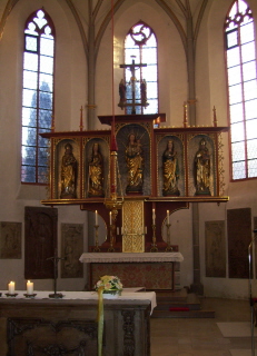 Foto vom Altar in St. Martin in Unterknörringen