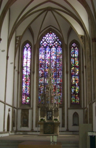 Foto vom Altarraum der Marienkirche in Herford