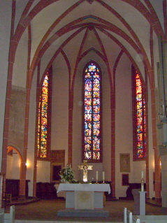 Foto vom Altarraum der evang. Stadtkirche in Bad Hersfeld