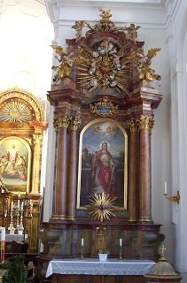 Foto vom rechten Seitenaltar in St. Alban in Stillnau