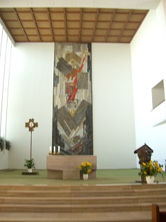 Foto vom Altarraum in St. Konrad in Hof