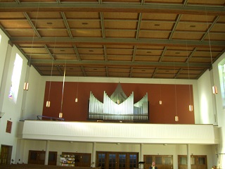 Foto der Orgelempore in St. Konrad in Hof