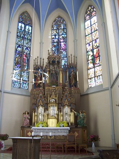 Foto vom Hochaltar in St. Marien in Hof