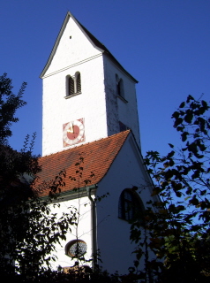 Foto vom Turm von St. Otmar in Rauhenzell