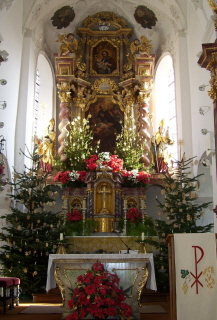 Foto vom Hochaltar in St. Leonhard in Pförring