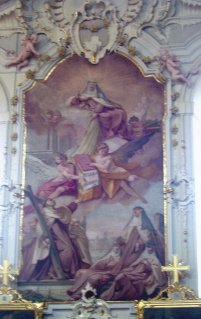 Foto Wandfresko in der Basilika Wilten in Innsbruck