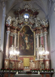 Foto vom Hochaltar der Dreiheiligenkirche in Innsbruck