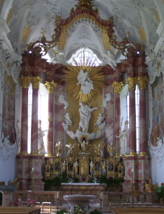 Foto vom Hochaltar der Stiftskirche St. Josef in Fiecht