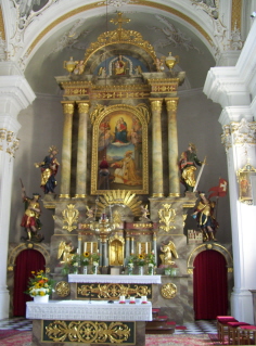 Foto vom Hochaltar in St. Nikolaus in Grins