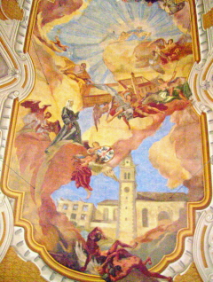 Foto vom Langhausfresko in der Servitenkirche in Innsbruck