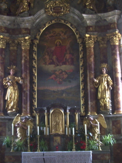 Foto vom Altar in St. Pankratius in Mareit-Ratschings