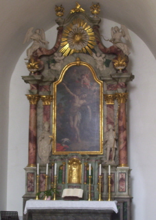 Foto vom Seitenaltar in der Heilig-Geist Spitalkirche in Sterzing