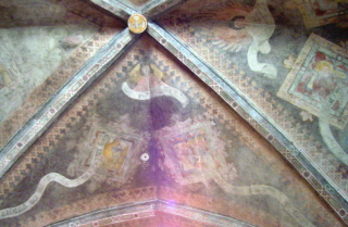 Foto der Wandmalerei in der Heilig-Geist Spitalkirche in Sterzing