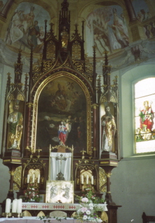 Foto vom Altar in St. Remigius in Isny-Rohrdorf