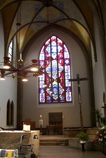 Foto vom Altarraum in Unsere Liebe Frau in Karlsruhe