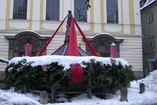 Foto vom größten Adventkranz in Kaufbeuren