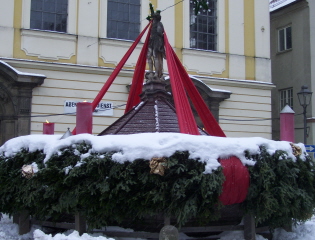 Foto vom größten Adventkranz in Kaufbeuren