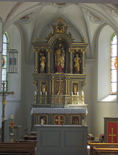 Foto vom Altar in St. Ulrich in Lauben