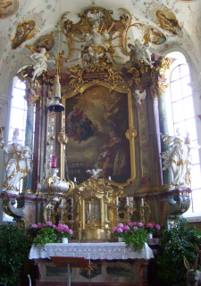 Foto vom Hochaltar in St. Peter und Paul in Petersthal
