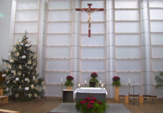 Foto vom Altarraum in St. Ulrich in Kempten