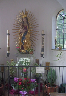 Foto vom Altar der Mühlkapelle in Krumbach