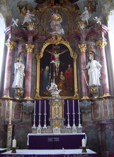 Foto vom Hochaltar in St. Michael in Krumbach