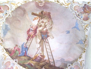 Foto vom Chorfresko der Wallfahrtskirche Maria Vesperbild
