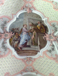 Foto vom Schlussfresko im rechten Kirchenschiff in St. Virgil in Rattenberg