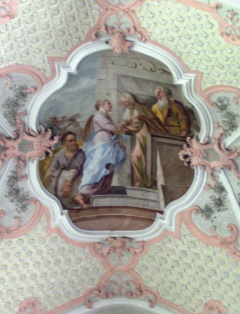 Foto vom Schlussfresko im rechten Kirchenschiff in St. Virgil in Rattenberg