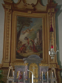 Foto vom Altar in St. Martin in Baindlkirch
