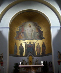 Foto vom Altar in St. Jakob in Friedberg