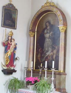Foto vom Marienaltar in St. Johannes Baptist in Heimpersdorf
