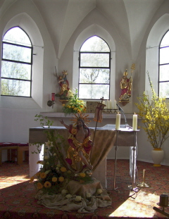 Foto vom Altar in St. Georg und Gregor in Hohenried