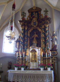 Foto vom Altar in St. Stephan in Hohenzell