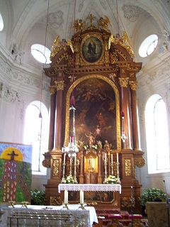 Foto vom Hochaltar in St. Magnus in Kühbach