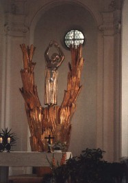 Foto vom Altar in St. Afra im Felde