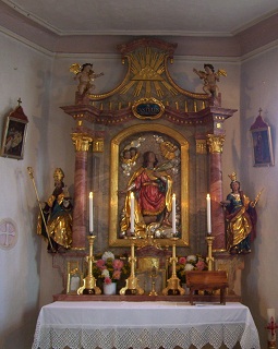 Foto vom Altar in St. Castulus in Eismannsberg