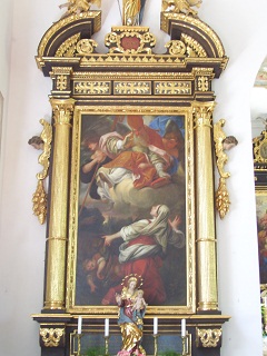 Foto vom linken Seitenaltar in St. Georg in Bachern