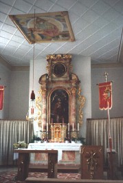 Foto vom Altar in St. Margaretha in Unterbaar