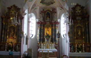 Foto vom Altar in Mariä Heimsuchung in Willprechtszell