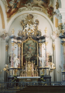 Foto vom Hochaltar der Abteikirche Oberschönenfeld