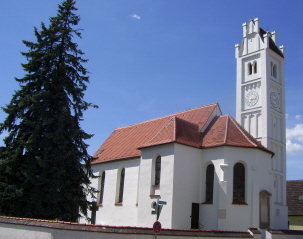 Foto der alten Martinskirche in Aystetten