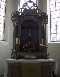 Foto vom Altar der Christuskirche in Schwabmünchen