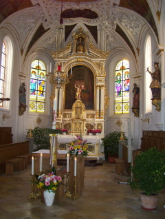 Foto vom Altar in St. Katharina in Ettelried