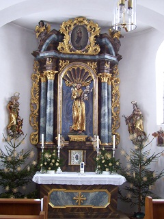 Foto vom Altar in St. Antonius in Hennhofen