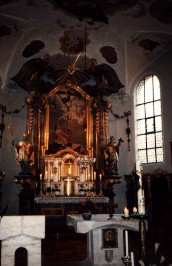 Foto vom Altar in St. Michael in fischach