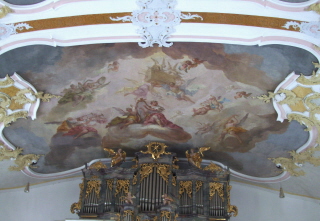 Foto vom Emporenfresko in St. Nikolaus