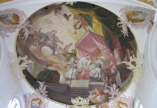 Foto vom Chorfresko in St. Nikolaus in Kutzenhausen