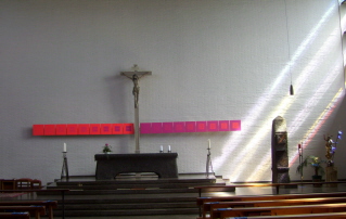 Foto vom Altarraum in St. Nikolaus in Westheim